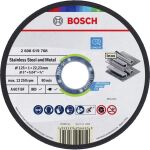 Bosch Power Tools Trennscheibe für Edelstahl und Metall, Ø 125 mm, 100 Stück im Eimer (Bohrung 22,23 mm, A 60 T BF)