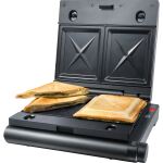 Steba Multi-Snack-Maker 3in1 SG 55 (schwarz, 1.100 Watt, mit 3 Platten-Sets)