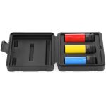 Gedore Red Kraftschrauber-Steckschlüssel-Satz 1/2", 3-teilig (rot/schwarz, SW 17mm - 21mm, für Alufelgen)