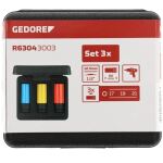 Gedore Red Kraftschrauber-Steckschlüssel-Satz 1/2", 3-teilig (rot/schwarz, SW 17mm - 21mm, für Alufelgen)