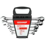Gedore Red Ringratschen-Maulschlüssel-Satz, 5-teilig (chrom, SW 8 - 19mm)