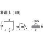 High Peak Strandmuschel Sevilla (blau/grau)