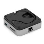 OWC USB-C Travel Dock E (grau/schwarz, HDMI, USB-A, Gigabit LAN)