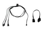 Alphacool Digital RGB LED Y-Kabel 3-fach mit JST Stecker (schwarz, 60cm)