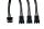 Alphacool Digital RGB LED Y-Kabel 3-fach mit JST Stecker (schwarz, 60cm)