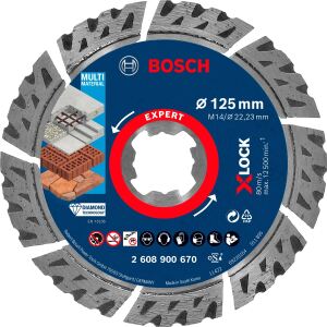Bosch Power Tools X-LOCK Diamanttrennscheibe Expert MultiMaterial, Ø 125mm (Bohrung 22,23mm)