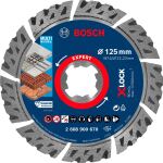 Bosch Power Tools X-LOCK Diamanttrennscheibe Expert MultiMaterial, Ø 125mm (Bohrung 22,23mm)