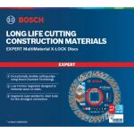 Bosch Power Tools X-LOCK Diamanttrennscheibe Expert MultiMaterial, Ø 125mm (Bohrung 22,23mm)