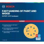 Bosch Power Tools Expert C470 Schleifblatt-Set, Ø 115mm, K60 / 120 / 240 (6-teilig, für Exzenterschleifer)