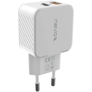 Nevox USB PD TYPE C + QC3.0 / PPS (weiß, 30 Watt)