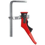 Bessey Ganzstahl-Tischzwinge GTR16S6H (silber/rot, 160 / 60, für Führungsschienen)