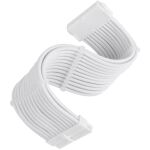 Silverstone Technology Netzteil-Verlängerungskabel SST-PP07E-MBW-V2, 24pin ATX (weiß, 30cm)