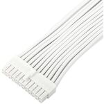 Silverstone Technology Netzteil-Verlängerungskabel SST-PP07E-MBW-V2, 24pin ATX (weiß, 30cm)