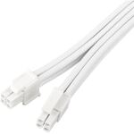 Silverstone Technology Netzteil-Verlängerungskabel SST-PP07E-EPS8W-V2, EPS 12V 8pin (4+4) (weiß, 30cm)