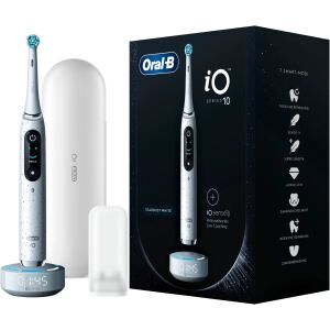 Oral-B iO Series 10, Elektrische Zahnbürste (weiß, Stardust White)