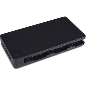 Alphacool Core 6x 4-Pin PWM/DRGB Splitter (schwarz, mit SATA-Stromanschluss)