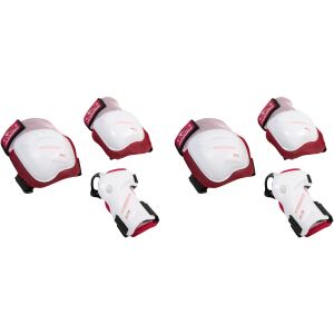 Hudora Biomechanisches Protektoren Set Comfort (pink/weiß, Größe M)