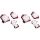 Hudora Biomechanisches Protektoren Set Comfort (pink/weiß, Größe M)