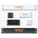 Keychron Enter Aluminum Alloy Artisan Keycap (weiß/orange)