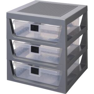 Room Copenhagen LEGO Schubladen Regal  3er Set (grau)
