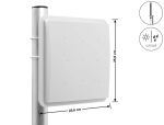 Delock RFID 868 MHz Antenne N Buchse 9 dBi direktional Wand- und Mastmontage outdoor weiß