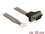 DeLOCK 89632 Serien-Kabel Schwarz, Grau, Rot 0,3 m DB-9