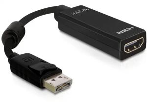 DeLOCK 61849 Videokabel-Adapter 0,125 m DisplayPort HDMI Typ A (Standard) Schwarz