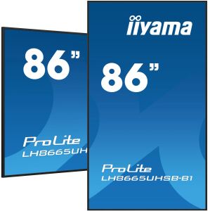 iiyama LH8665UHSB-B1 Signage-Display Kiosk-Design 2,18 m (86") LED WLAN 800 cd/m² 4K Ultra HD Schwarz Eingebauter Prozessor Android 11 24/7