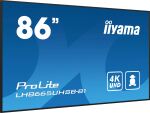 iiyama LH8665UHSB-B1 Signage-Display Kiosk-Design 2,18 m (86") LED WLAN 800 cd/m² 4K Ultra HD Schwarz Eingebauter Prozessor Android 11 24/7
