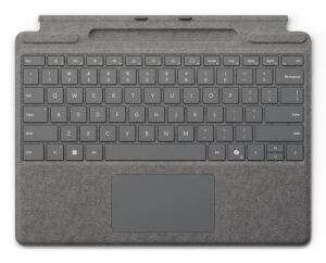 Microsoft Surface Pro Keyboard mit Stiftaufbewahrung, Platin