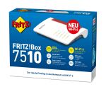 Box FRITZ! 7510 WLAN-Router Gigabit Ethernet Einzelband (2,4GHz) Weiß