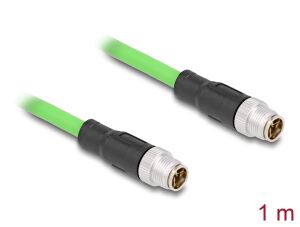 DELOCK M12 Kabel X-kodiert 8 Pin St. zu St. PUR(TPU) 1 m