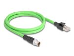 DELOCK M12 Kabel X-kodiert 8 Pin St. zu St. PUR(TPU) 1 m