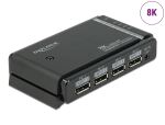 DELOCK DisplayPort 1.4 Switch 2x2 DP in > 1x2 DP out 8K