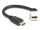 DeLOCK Keystone Modul Kabel HDMI Stecker zu Buchse 45° gewinkelt 8K 60 Hz 20 cm schwarz