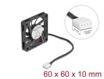 DELOCK Axiallüfter 12 V DC, 60 x 60 x 10 mm schwarz