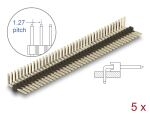 DELOCK Stiftleiste 40 Pin, Rastermaß 1,27 mm, 1-reihig 5 St.