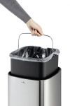 Durable NO TOUCH 35L Rechteckig Edelstahl Schwarz, Silber