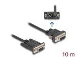 DELOCK Seriell Kabel RS-232 D-Sub9 Buchse zu D-Sub9 Bu 10m