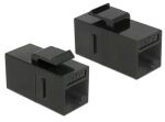 DELOCK Keystone Modul RJ45 -> RJ45 Cat6 UTP Bu/Bu schwarz