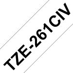 Brother TZE261CIV Etiketten erstellendes Band Schwarz auf weiss