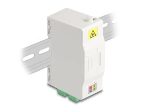 DeLOCK LWL Anschlussdose für Hutschiene mit Spleißhalter und 4 x SC Simplex Kupplung