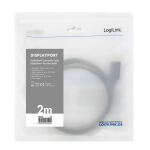 LogiLink CV0120 DisplayPort-Kabel 2 m Schwarz