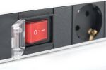 Digitus Steckdosenleiste mit Aluminiumprofil und Schalter, 7-fach Schutzkontaktsteckdose, 2 m Zuleitung Schutzkontaktstecker