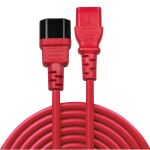 Lindy 30478 Stromkabel Rot 2 m C14-Koppler C13-Koppler