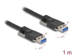DELOCK USB 5 Gbps Kabel Typ-A St zu Typ A St 19mm schwarz