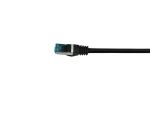 Equip Cat.6A S/FTP Patchkabel, gewinkelter zu geradem Stecker, 0,5 m, Schwarz