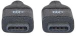 Manhattan USB 3.1 Typ C Gen2-Kabel, Typ C-Stecker auf Typ C-Stecker, 10 Gbit/s, 3 A, 1 m, schwarz