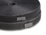 DELOCK Strapazier Klettband Haft u. Flauschband 25mx25mm SW