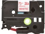 Brother TZE-262 Etiketten erstellendes Band Rot aud Weiss